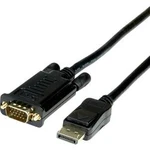 DisplayPort kabel Value [1x zástrčka DisplayPort - 1x VGA zástrčka] černá 2.00 m