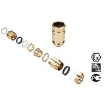 Kabelová průchodka Weidmüller KDSU M50 BN O SC 2 G50S 1909340000 mosaz, délka závitu 16 mm, mosaz, 1 ks
