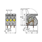 Pružinová svorkovnice WAGO 2706-112, 6.00 mm², Pólů 12, šedá, 10 ks