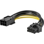 Napájecí kabel Akasa AK-CB052, [1x PCI-E zástrčka 6-pólová - 1x PCI-E zástrčka 8-pólová], 10.00 cm, žlutá, černá