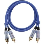 Připojovací kabel Oehlbach, cinch zástr./cinch zástr., modrý, 0,5 m