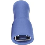 Faston zásuvka Vogt Verbindungstechnik 3945 6.3 mm x 0.8 mm, 180 °, plná izolace, modrá, 1 ks