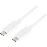 USB 3.1 (Gen 2) kabel LogiLink CU0130 CU0130, 50.00 cm, bílá