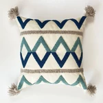 Obliečka na vankúš s prímesou ľanu Joynodes Bethany Tassel, 43 x 43 cm