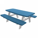 Sorfey Vinyl Picnic Table and Bench Fitted Tablecloth Cover
