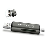 Vention CCHH0 3 in 1 Type-C/Micro USB/USB3.0 SD TF Card Reader 5Gbps SD TF Memory Card Adapter Support OTG Function