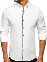Bílá pánská košile s dlouhým rukávem Bolf 20721