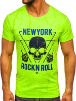 Zeleno-neonové pánské tričko s potiskem Bolf Y70030