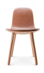 Jídelní židle Abalone, dub přírodní, kůže v barvě koňaku - Eva Solo