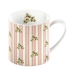 Ružový porcelánový hrnček s pruhmi Creative Tops Cottage Flower, 330 ml