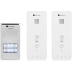 Smartwares DIC-21122 domovej telefón 2 linka kompletný set pre 2 domácnosti strieborná, biela