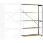 Manuflex RP1127.7016 prístavný modul regálu oddelenia  (š x v x h) 960 x 2250 x 300 mm    drevená podlaha