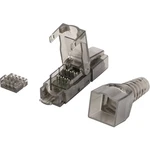 Digitus RJ45 sieťový adaptér CAT 6A [1x IDC svorka, samorezný konektor - 1x RJ45 zástrčka, RJ45 zástrčka 8p8c]  čierna