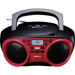 Lenco SCD-501 CD-rádio FM AUX, Bluetooth, CD, USB   červená, čierna