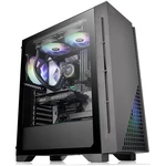 Thermaltake H330 TG midi tower PC skrinka čierna 1 predinštalovaný ventilátor, bočné okno, prachový filter