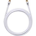 anténny, SAT prepojovací kábel [1x F zástrčka - 1x F zástrčka] 0.75 m 120 dB pozlátené kontakty biela Oehlbach Transmiss