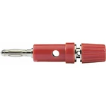 TRU COMPONENTS TC-R1-30 R, 10A banánový konektor adaptér, rovný Ø pin: 4 mm červená 1 ks