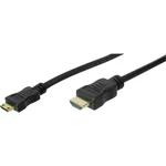 Digitus HDMI prepojovací kábel #####HDMI-A Stecker, #####HDMI-Mini-C Stecker 3.00 m čierna AK-330106-030-S pozlátené kon