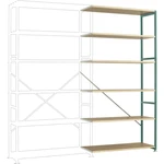 Manuflex RP1436.0001 prístavný modul regálu oddelenia  (š x v x h) 960 x 2250 x 300 mm    drevená podlaha