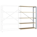 Manuflex RP1142.5012 prístavný modul regálu oddelenia 100 kg (š x v x h) 1220 x 2000 x 500 mm ocel práškovo lakované sve