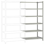 Manuflex RA2572 prístavný modul skladového regálu  (š x v x h) 900 x 1900 x 600 mm   pozinkovaný