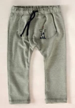 K-Baby Stylové dětské kalhoty, tepláky s klokankovou kapsou - šedé, vel. 68 (3-6m)