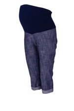 Be MaaMaa Těhotenské 3/4 kalhoty s elastickým pásem - granát/melírované, vel. XL (42) Be MaaMaa Těhotenské 3/4 kalhoty s elastickým pásem - granát/melírované, vel. XL (42)