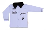 Baby Nellys Bavlněná košilka Little Prince - modrá, vel. 56 (1-2m)