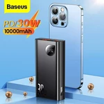 Baseus Adaman2 PD 30W 10000mAh Power Bank Didital Display Fast Charge External Battery Charger for iPhone 13 13 Mini 13