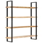 4-Tier Bookcase 63"x15.7"x70.9" Rough Mango Wood