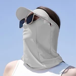 Jassy Unisex Ice Silk Outdoor Lightweight Breathable Sunscreen Face Shield Sun Hat