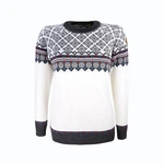 Dámský svetr KAMA 50% Merino - Norský vzor 5025 - bílý Velikost: L