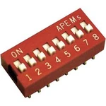 DIP spínač APEM DP-04, 10,8 x 10,2 mm, 500 V/DC, 4pól.