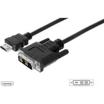 HDMI / DVI kabel Digitus [1x HDMI zástrčka - 1x DVI zástrčka 18+1pólová] černá 10.00 m