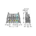 Zásuvkový konektor na kabel WAGO 231-216/037-000/035-000, 134.10 mm, pólů 16, rozteč 7.50 mm, 10 ks