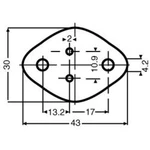 Slídová podložka Fischer Elektronik GS 3, (d x š) 43 mm x 30 mm, vhodné pro TO-3 , 1 ks