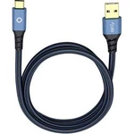 USB 3.0 kabel Oehlbach USB Plus C3 9326, 1.00 m, modrá