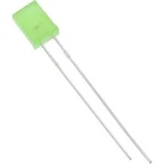 LED s vývody HuiYuan 2504G6D-KPC-S, typ čočky hranatý, 2 x 5 mm, 180 °, 20 mA, zelená