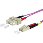 Optické vlákno kabel Metz Connect 151S1EOJO20E [2x zástrčka SC - 2x zástrčka LC], 2.00 m, fialová