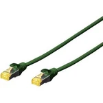 Síťový kabel RJ45 Digitus DK-1644-A-005/G, CAT 6A, S/FTP, 0.50 m, zelená