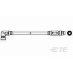 Připojovací kabel pro senzory - aktory TE Connectivity 3-2273124-4 zásuvka, zahnutá, zástrčka, rovná, 1.50 m, 1 ks