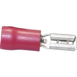 Faston zásuvka TRU COMPONENTS 1583061 4.80 mm x 0.80 mm, 180 °, částečná izolace, červená, 1 ks