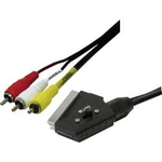 SCART / cinch TV, přijímač kabel LogiLink CA1029, černá