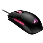 Optická herní myš Asus ROG Strix Impact II Elektro Punk 90MP01U0-BMUA00, s podsvícením, ergonomická, černá, růžová