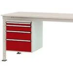 Manuflex ZB4763.3003 Vestavné pouzdro, Nutzhohe stacionárně 500 mm s 4 šuplíky. Pro stolní hloubka 1000 mm
