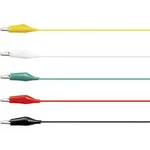 VOLTCRAFT KS-630/0.1 sada měřicích kabelů [krokosvorka - krokosvorka] černá, červená, žlutá, zelená, bílá, 0.63 m