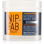 NIP+FAB Glycolic Fix Extreme noční čistící pleťové tampónky 60 ks