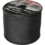 Padáková šňůra - paracord na cívce Web-tex® 3 mm, 100 metrů - černá (Farba: Čierna)