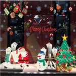 Miico ABQ9706 Christmas Sticker Cartoon Wall Stickers PVC Removable For Room Decoration Christmas Party