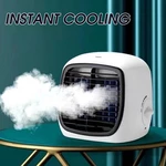 Bakeey Mini Cooling Fan USB Desktop Portable Air Humidifying Refrigeration Spray Small Air Conditioning Fan